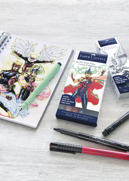 Faber Castell Fc-267196 Tekenstift Faber-Castell Pitt Artist Pen Comic 6-Delige Etui