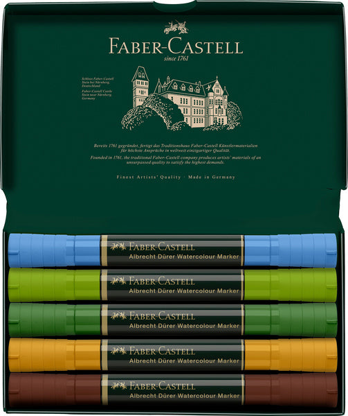 Faber Castell Fc-160309 Wk25Aquarel Marker Fc Albrechtd&Uuml;Rer 5 Stuks Plein Air