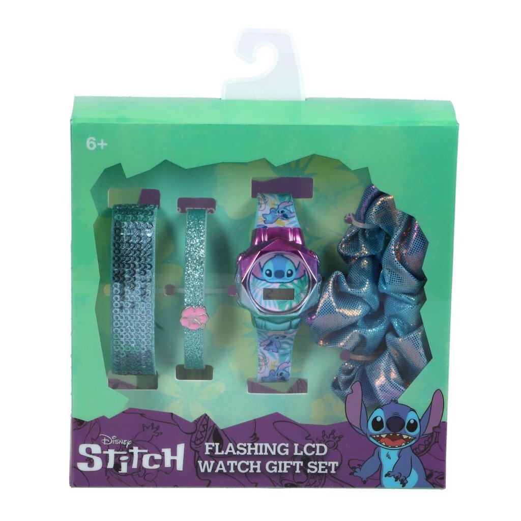 Disney Stitch Lcd-Horloge Cadeauset