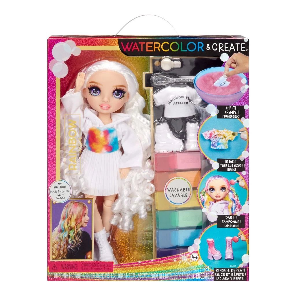 Rainbow High Watercolor &Amp; Create Pop Purple Eyes