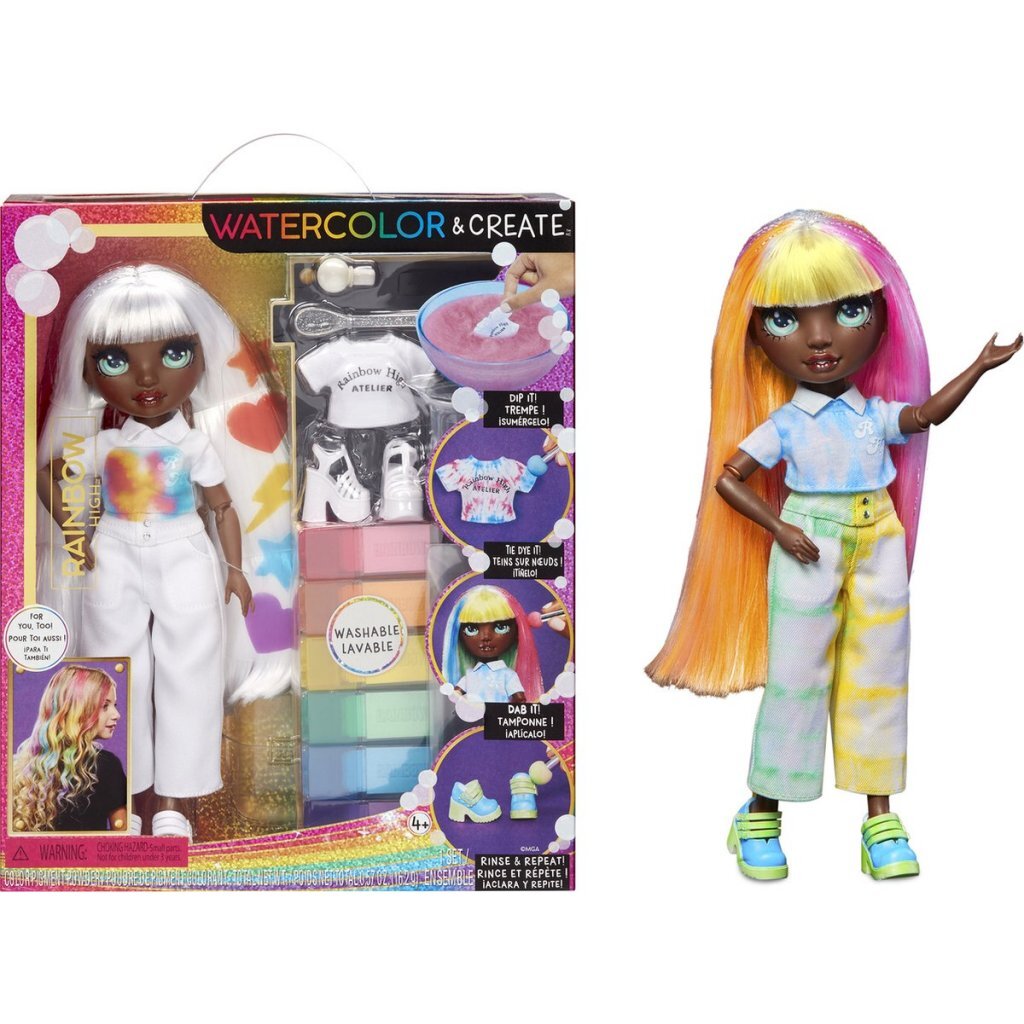 Rainbow High Watercolor &Amp; Create Green Eyes