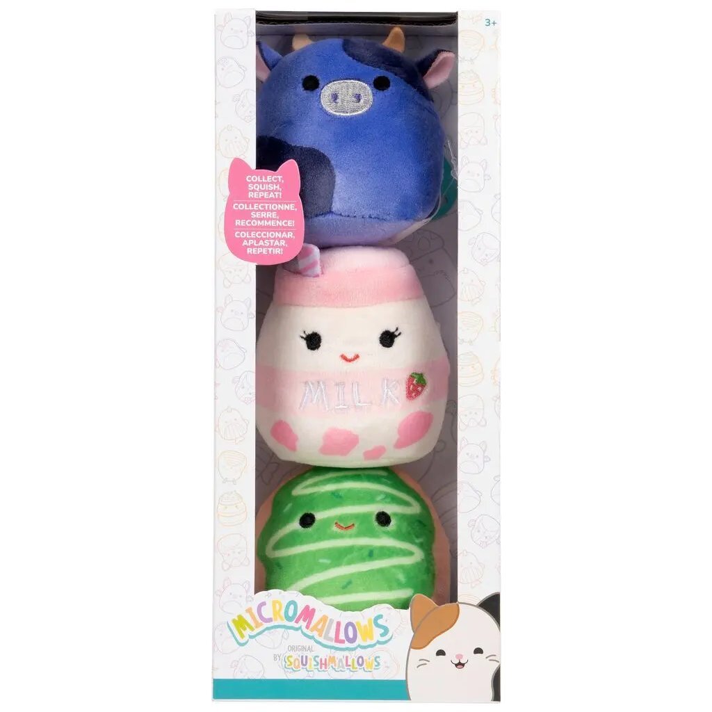 Squishmallows Micromallows Knuffels Ingred, Amelie Daisuke 6.5 Cm
