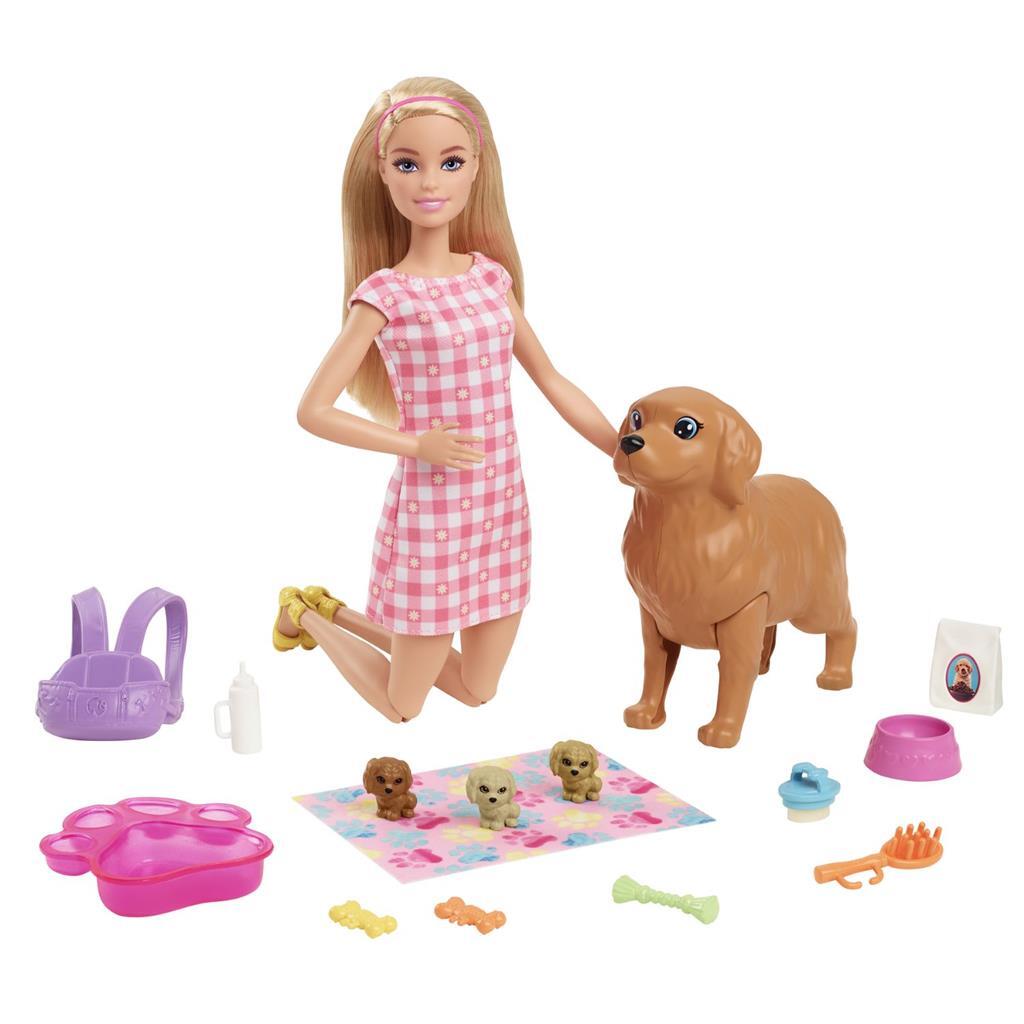 Barbie Pop + Hond Met Puppies