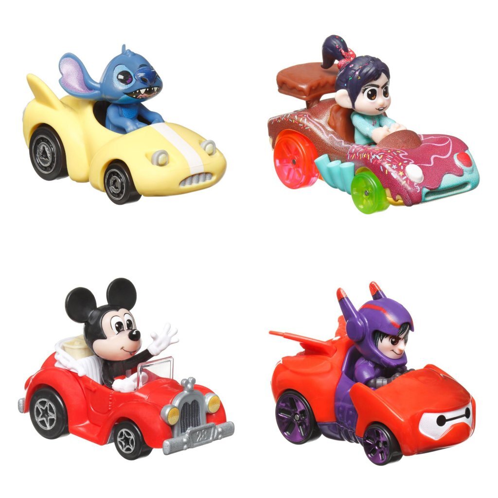 Mattel Hot Wheels Racevers Disney 4 Pack