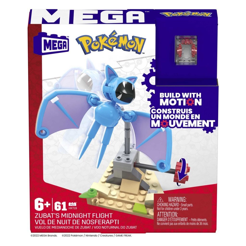 Pokemon Pok&Eacute;Mon Mega Bloks Zubats Midnight Flight 61-Delig