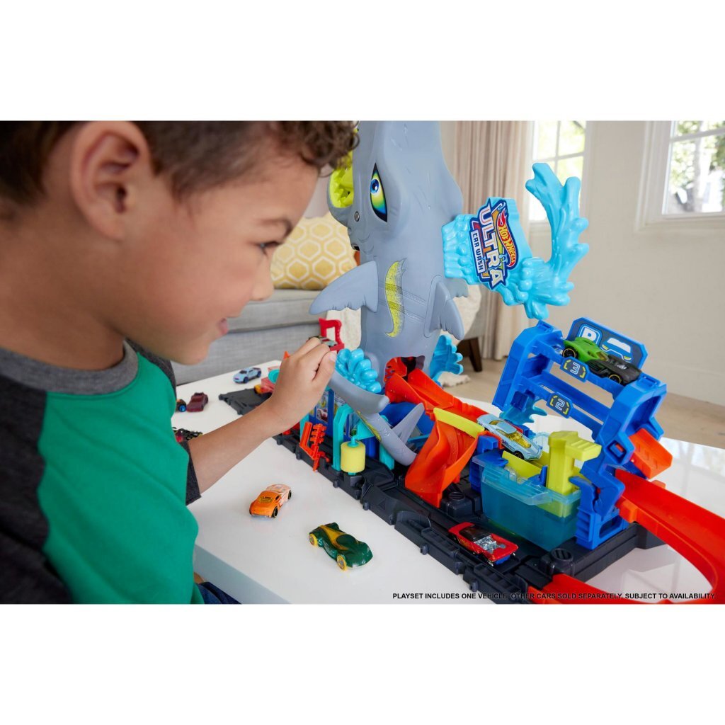 Mattel Hot Wheels City Ultra Shark Car Wash Speelset