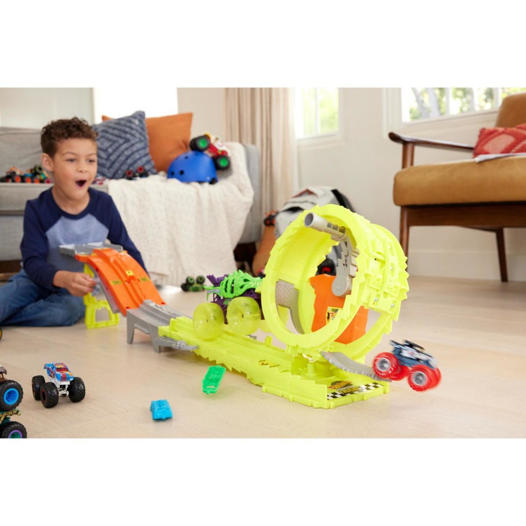 Mattel Hot Wheels Monster Truck Arena Smashers Rhinomite'S Chargin' Challenge