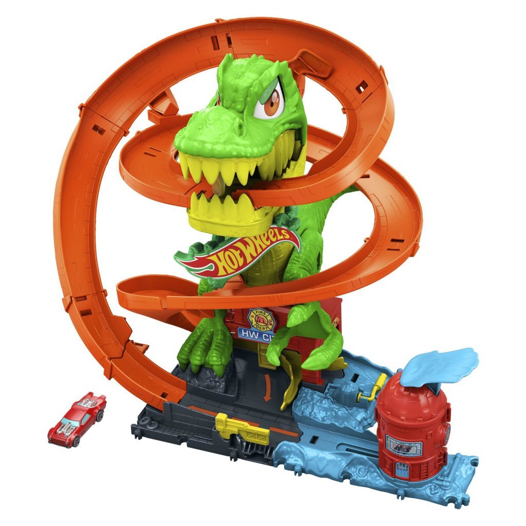 Mattel Hot Wheels City T-Rex Brandweerkazerne