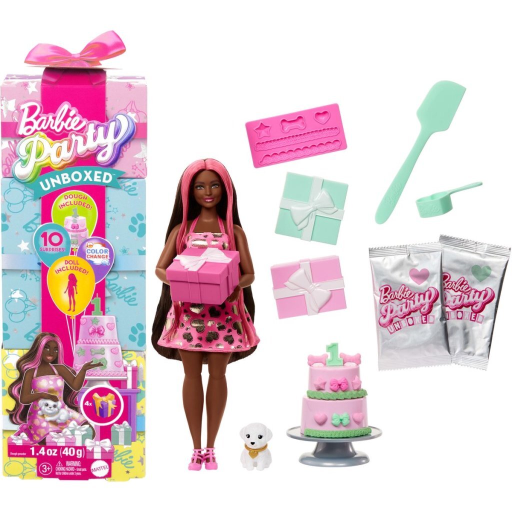 Barbie Party Unboxed Pop Met Roze Highlights