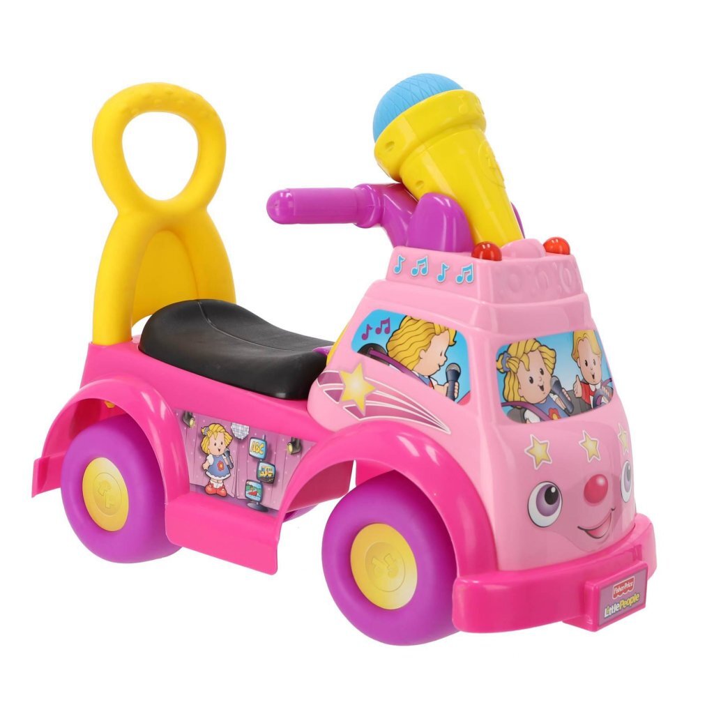 Fisher Price Little People Loopauto + Geluid Roze