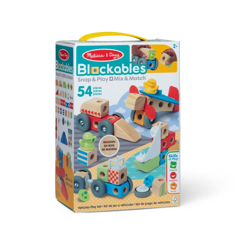 Melissa & Doug Mellissa &Amp; Doug Blockables Voertuigen 54-Delig