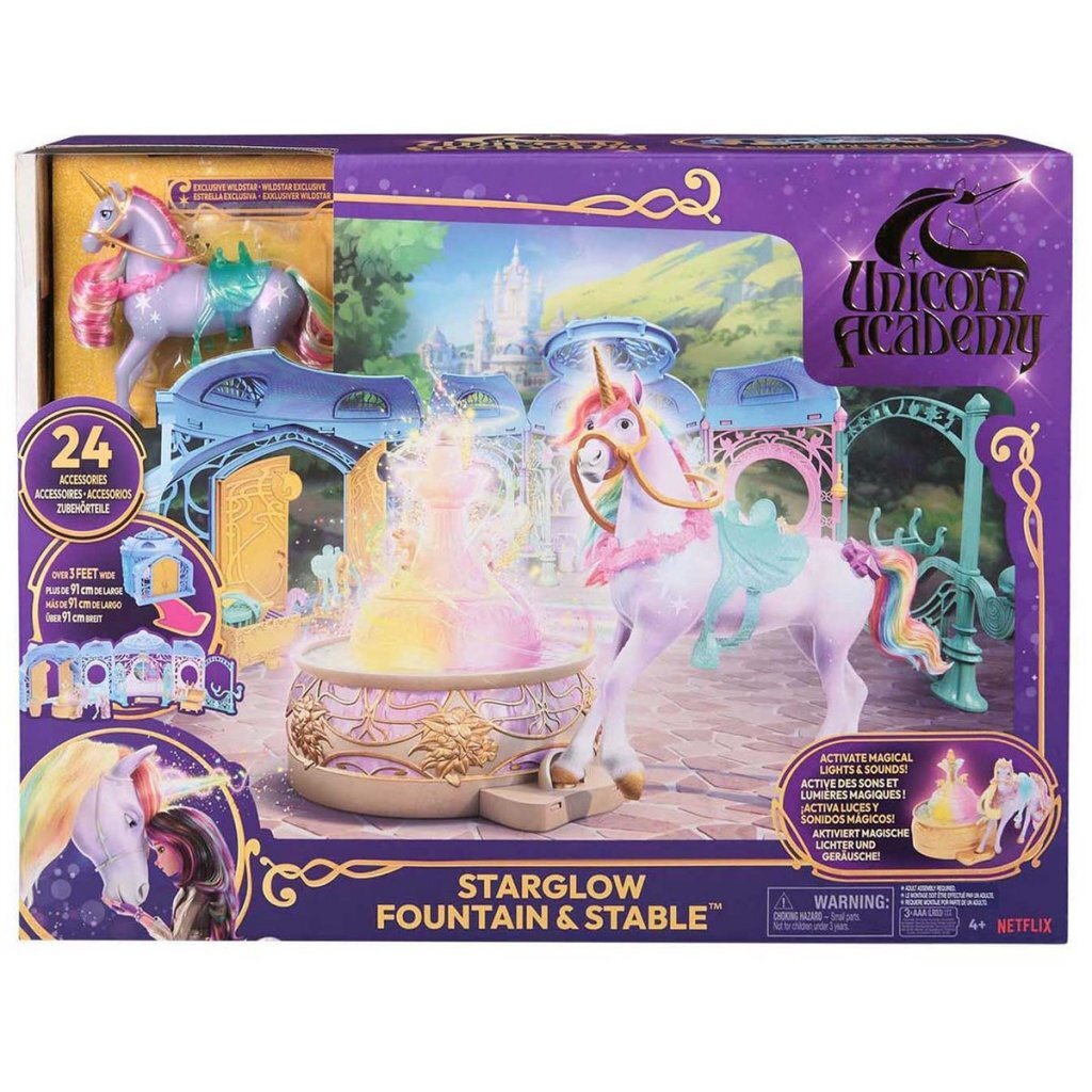 Unicorn Academy Stal Speelset + Licht En Geluid