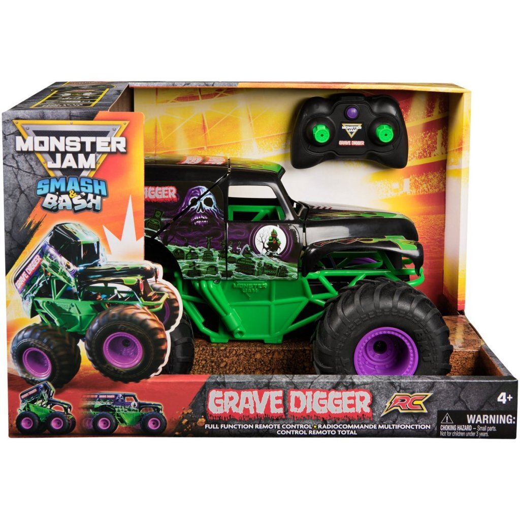 Monster Jam Rc Smash En Bash Grave Digger 1:15