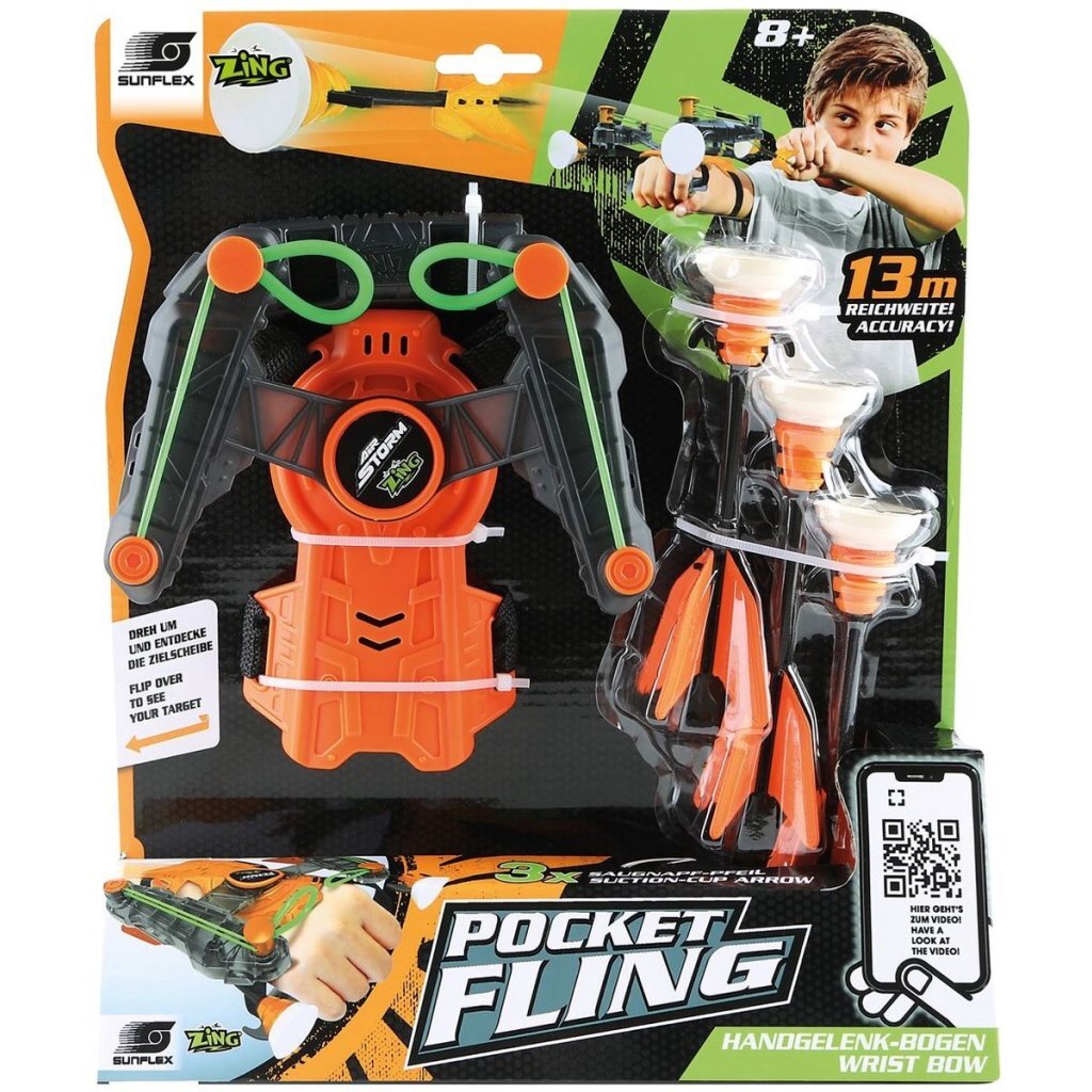Overige Merken Fling Zing Polsboog Met 3 Pijlen