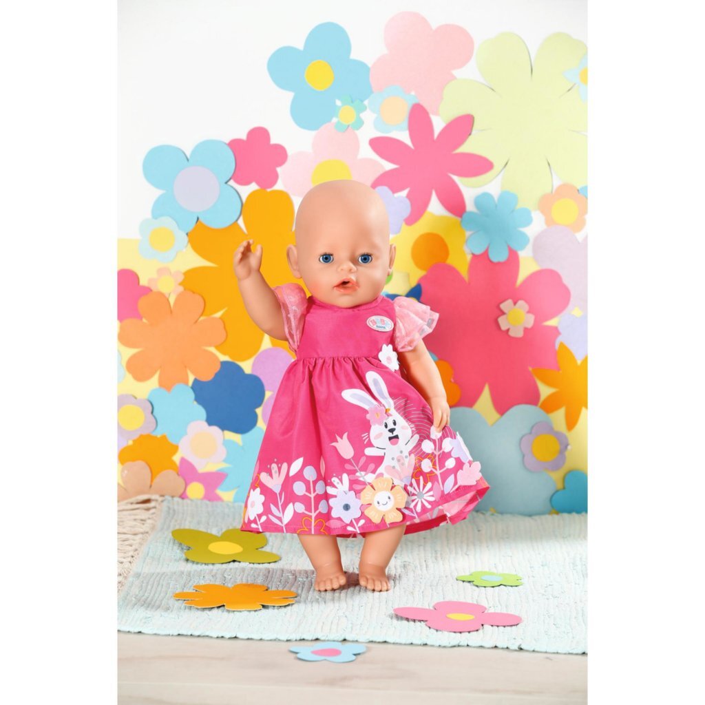 Baby Born Jurk Bloemen Roze
