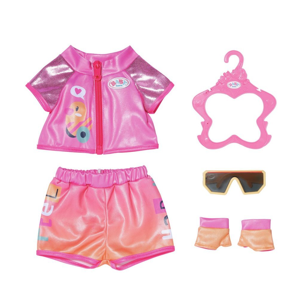 Baby Born Fiets Outfit 43 Cm Roze/Oranje