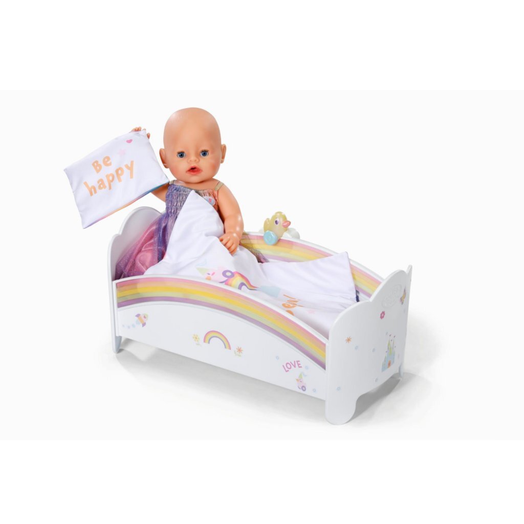 Baby Born Regenboog Bed + Licht En Geluid Wit