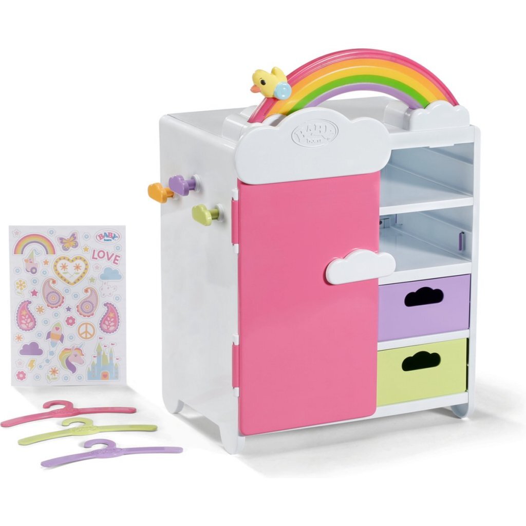 Baby Born Regenboogkledingkast 33X22X39 Cm + Licht En Geluid