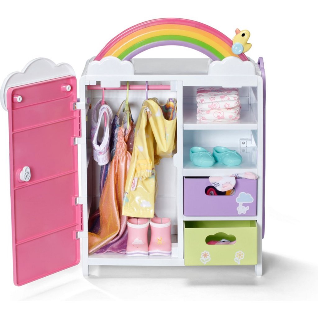 Baby Born Regenboogkledingkast 33X22X39 Cm + Licht En Geluid