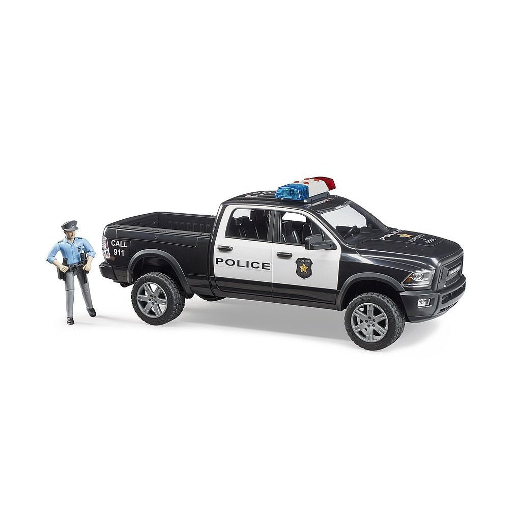 Bruder 02505 Ram 2500 Politie Pick-Up Met Politieagent + Licht En Geluid