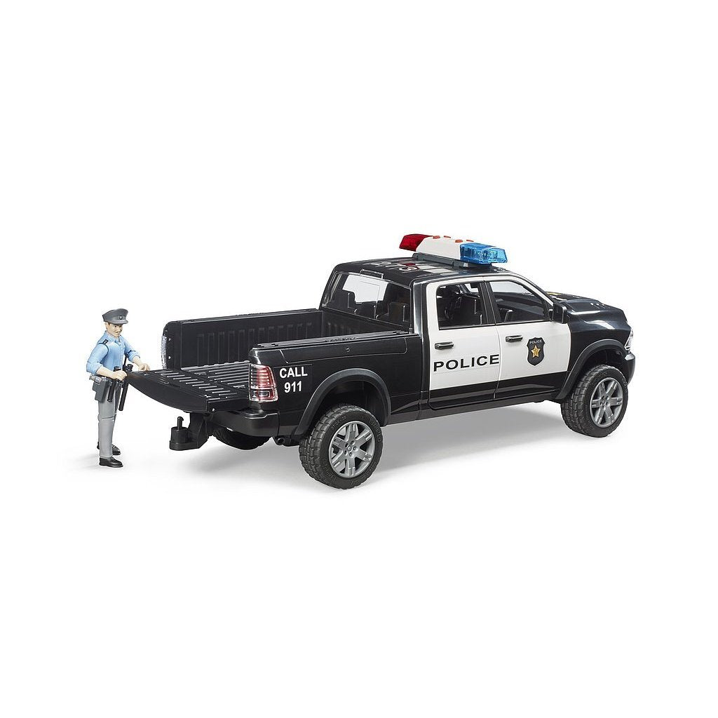 Bruder 02505 Ram 2500 Politie Pick-Up Met Politieagent + Licht En Geluid
