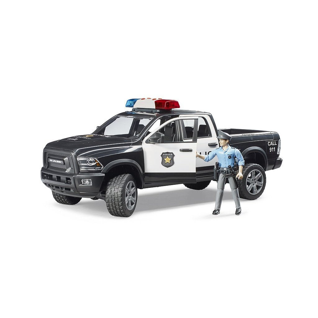 Bruder 02505 Ram 2500 Politie Pick-Up Met Politieagent + Licht En Geluid