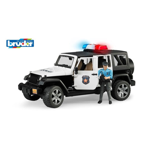 Bruder 02526 Wrangler Politiejeep + Licht En Geluid 1:16