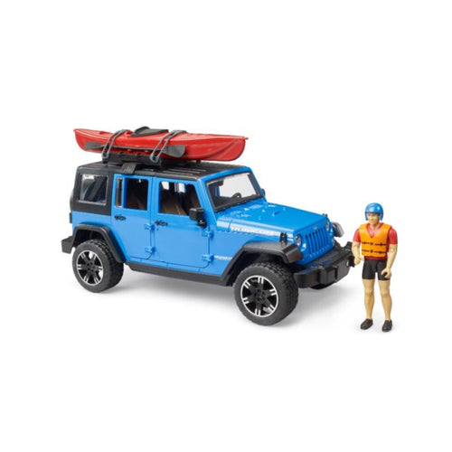 Bruder 02529 Jeep Wrangler Rubicon Unlimited + Kajak En Figuur