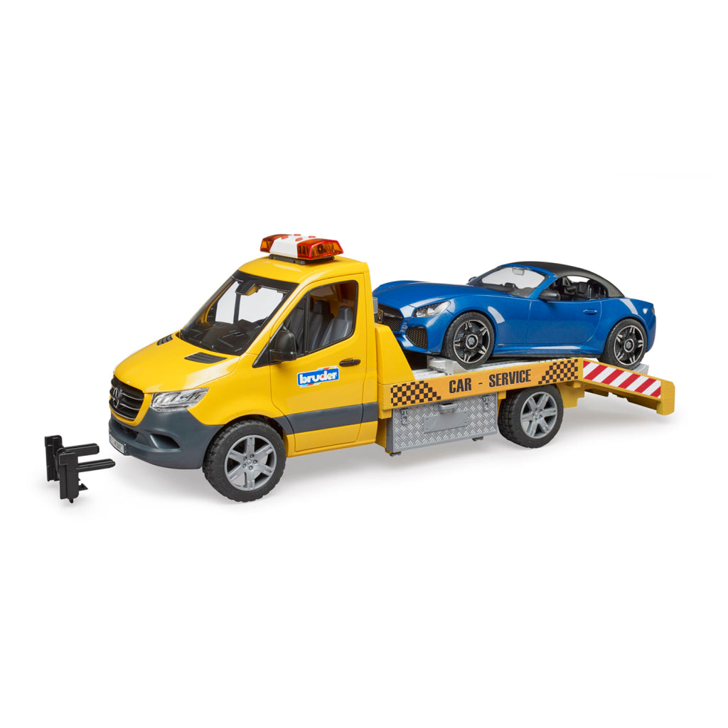 Bruder 02675 Mercedes Benz Sprinter Autotransporter En Roadster + Licht En Geluid