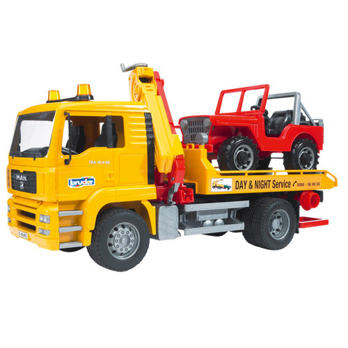 Bruder Man Tga Afsleep Takelwagen + Jeep