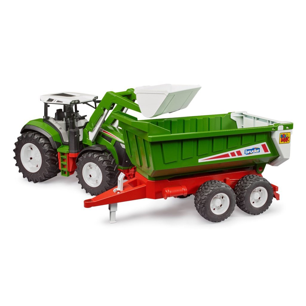 Bruder 03452 Roadmax Tractor Met Frontlader + Dumptrailer