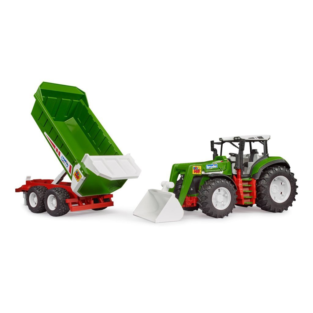 Bruder 03452 Roadmax Tractor Met Frontlader + Dumptrailer