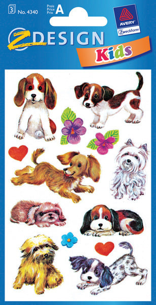 Avery Av-4340 Papieretiket Z-Design Kids Pakje A 3 Vel Honden