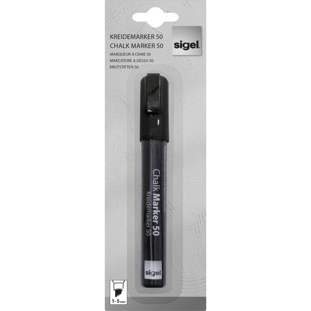 Sigel Si-Ba180 Krijtstift Wigpunt 1-5 Mm Zwart
