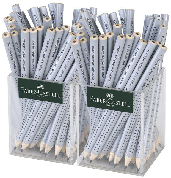 Faber Castell Fc-111965 Potlood Jumbo Grip 2 Kokers Van 36 Stuks Zilver