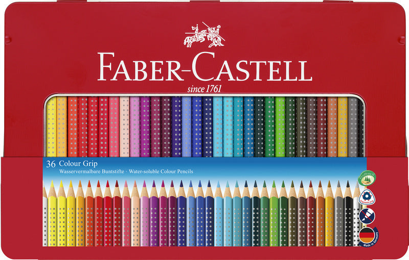 Faber Castell Fc-112435 Kleurpotlood Faber-Castell Grip Metalen Etui A 36 Stuks