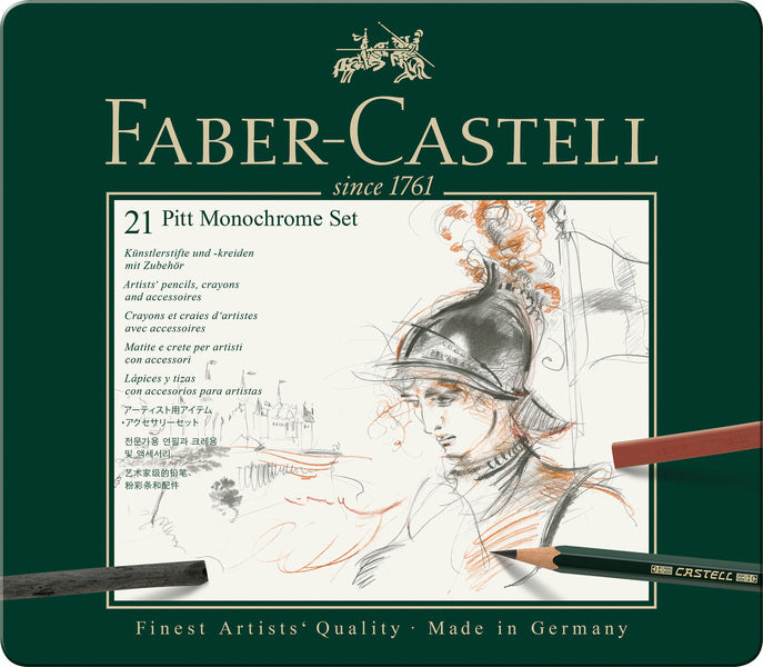 Faber Castell Fc-112976 Pitt Monochrome Set Faber-Castell 21-Delig Medium