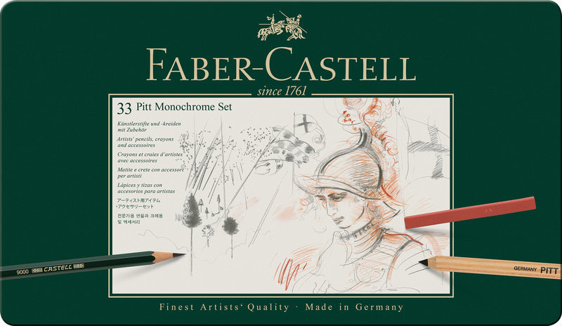 Faber Castell Fc-112977 Pitt Monochrome Set Faber-Castell 33-Delig Groot