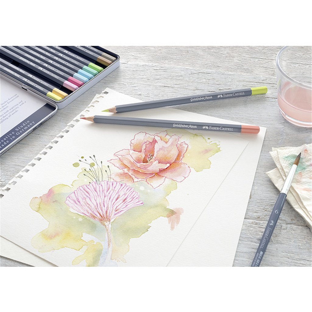 Faber Castell Fc-114622 Goldfaber Aqua Pastel Aquarelpotloden 12 Stuks