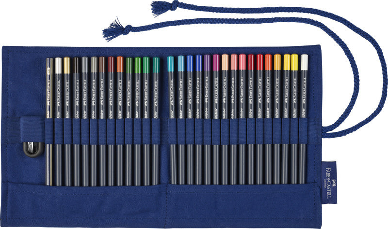 Faber Castell Fc-114752 Roletui Met 27 Goldfaber Kleurpotloden, 1 Puntenslijper En 1 Goldfaber Potlood 4B