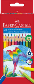 Faber Castell Fc-116544 Kleurpotlood Driekant Kartonnen Etui À 24 Stuks