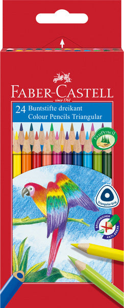 Faber Castell Fc-116544 Kleurpotlood Driekant Kartonnen Etui À 24 Stuks