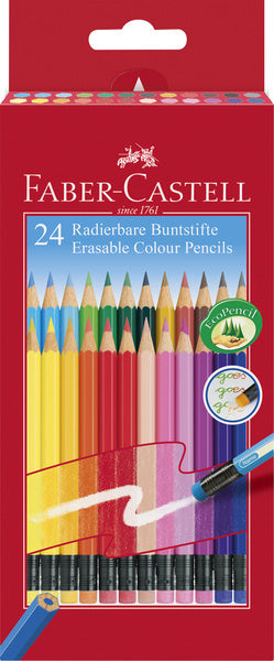 Faber Castell Fc-116625 Kleurpotloden Faber-Castell Etui 24 Stuks Uitwisbaar
