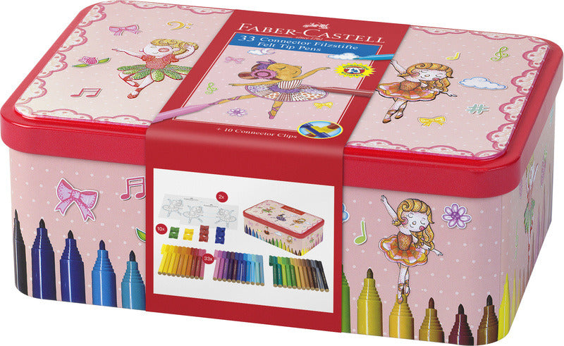 Faber Castell Fc-155534 Viltstift Faber-Castell Connector 33 Stuks In Ballerina Blik