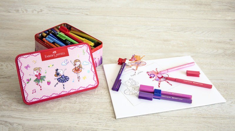 Faber Castell Fc-155534 Viltstift Faber-Castell Connector 33 Stuks In Ballerina Blik