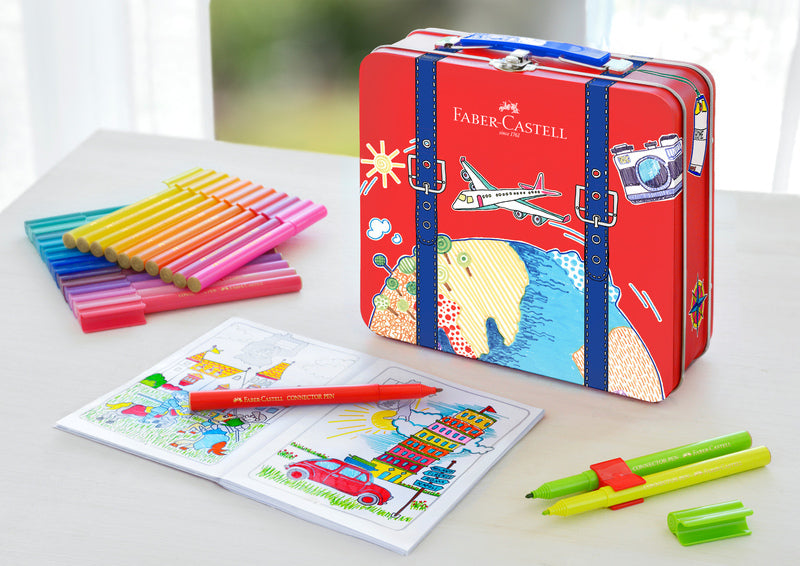 Faber Castell Fc-155535 Viltstiften Faber-Castell Connector In Reiskoffer 46 Stuks