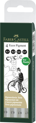 Faber Castell Fc-166004 Tekenpen Ecco Pigment 4-Delig Etui