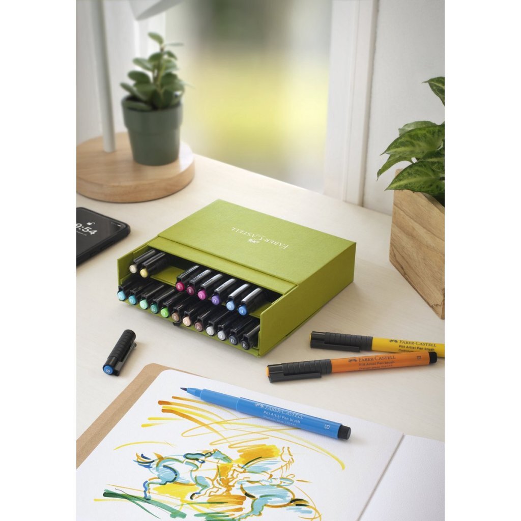 Faber Castell Fc-167191 Tekenstift Pitt Artist Pen Brush 24 Stuks