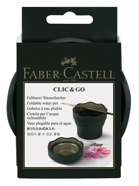 Faber Castell Fc-181520 Watercup Clic &Amp; Go Donkergroen