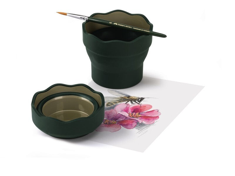 Faber Castell Fc-181520 Watercup Clic &Amp; Go Donkergroen
